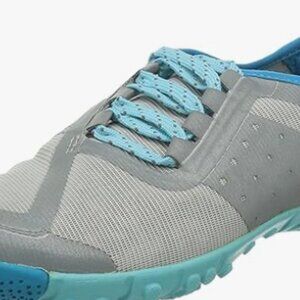 SKORA Women's Phase-X barefoot Running Shoe, Silver/Cyan/Ice, size 8
